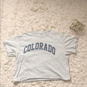 Brandy Melville Colorado cropped shirt.